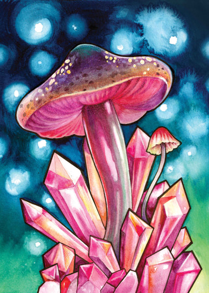 Psychadelic Mushrooms Signed Print