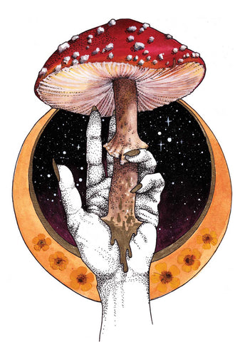 Cosmic Mushroom Postcard