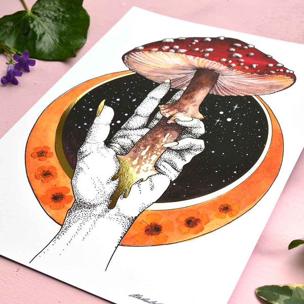 Cosmic Mushroom Limited Edition Signed & Numbered Metallic Print