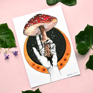 Cosmic Mushroom Limited Edition Signed & Numbered Metallic Print