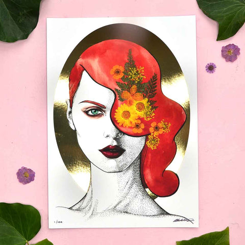 Daisy Limited Edition Signed & Numbered Metallic Print