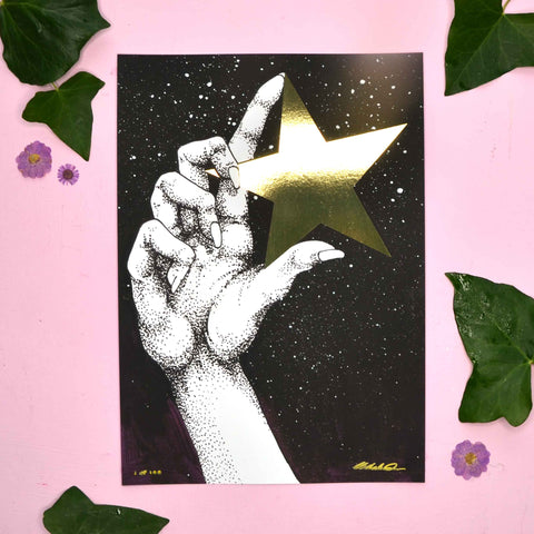 Holding the Stars Limited Edition Signed & Numbered Metallic Print