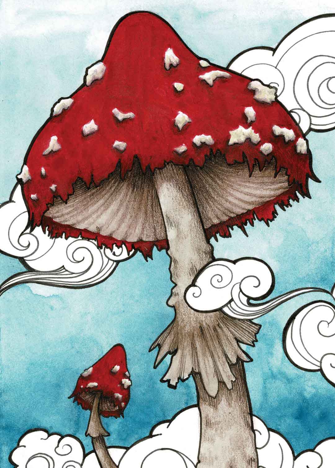 Mushroom Clouds Postcard